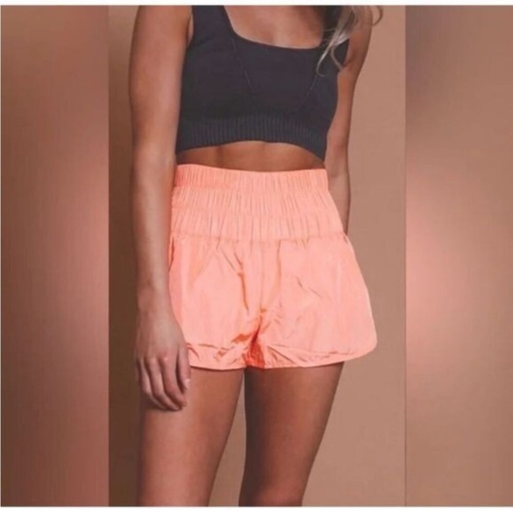 Free People Movement The Way Home Peach Lined Shorts Sz M